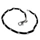 Bracelet argent 2g et caoutchouc 19cm