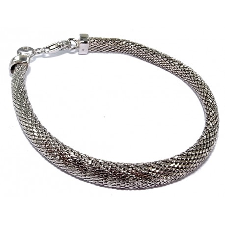 Bracelet argent 9,2g rhodié 18,5cm