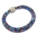 Bracelet 20cm fermoir aimant strass blanc et multicolre