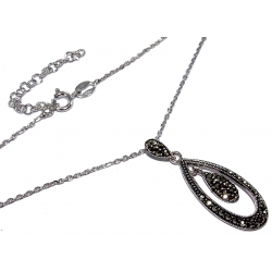 Collier argent 4,7g 38+5cm marcassite