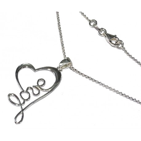 Collier argent 3,4g 42cm love