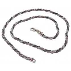 Collier argent 5,7g 42cm rhodié 2 tons