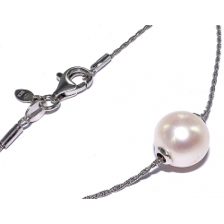 Collier argent 2,5g 43cm perle véritable