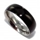 Bague acier noire t 56/58/60/62/64/66