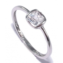 Bague argent 0,8g rhodiée zircons t 50 à 60