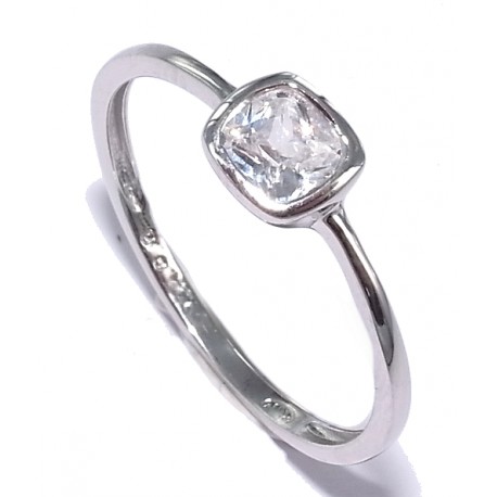 Bague argent 0,8g rhodiée zircons t 50 à 60