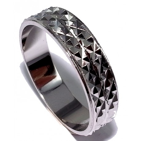 Bague argent rhodié 2,8g  taille 50 à 60