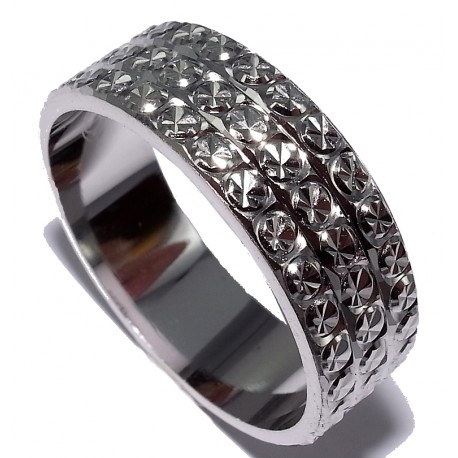 Bague argent rhodié 3,7g  taille 50 à 60