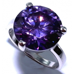 Bague argent 3,8g rhodié t 50 à 60 zircon teint