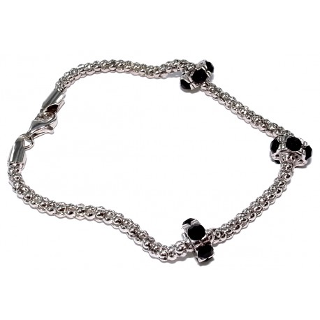 Bracelet argent rhodié 4,9g 18,5cm