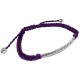 Bracelets argent bracelet argent 1g violet réglable avec strass