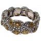 Bracelet fantaisie 2 tons strass