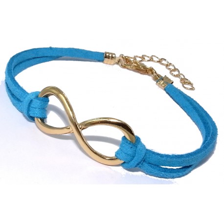 Bracelet fantaisie doré bleu