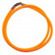 Collier acier 42cm silicone orange