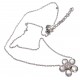 Collier argent rhodié 2,4g 38 + 4cm nacre et zircons