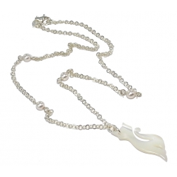 Collier argent rhodié 2,9g 40cm chat