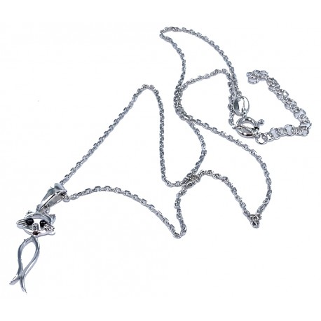 Collier argent rhodié 3,7 g 38+5 cm