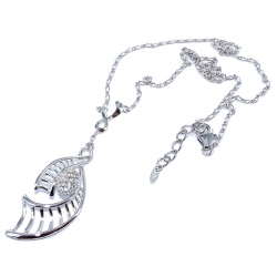 Collier argent rhodié 5,8g 40+ zircons