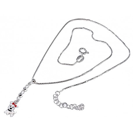 Collier argent 2,7g 37+3cm émaill