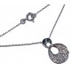 Collier argent 2,4g 40cm rhodié zircon