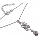 collier argent rhodié 3,8g 38+5cm zircons