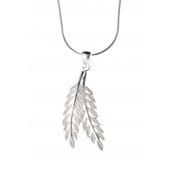 Collier argent 7,4g "plume" 45 cm