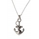 Collier argent 5,2g "ancre marine" 45 cm