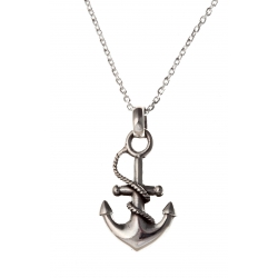 Collier argent 5,2g "ancre marine" 45 cm