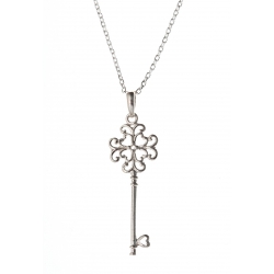 Collier argent 3,9g "clé" 50 cm