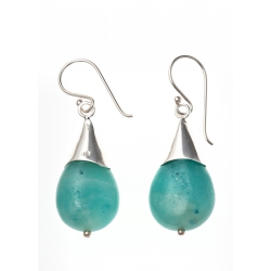 Boucles d'oreille argent 2g - amazonite