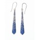 Boucles d'oreille argent rhodié 3g avec cristal preciosa