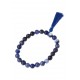 Bracelet fantaisie "Pompon 4 cm" élastique - sodalite