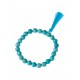 Bracelet fantaisie "Pompon 4 cm" élastique - howlite