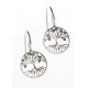 Boucles d'oreille argent rhodié 6g zircons blancs et teintés