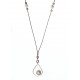 Collier argent rhodié 2,8g perles de swarovski 40 cm