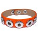 Bracelet imitation cuir 22 cm orange