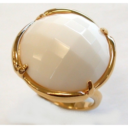 Bague plaquée or pierre synthétique T 50à 60