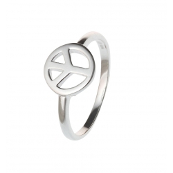 Bague argent 1,6g "Peace & Love" T 50 à 60