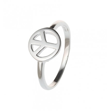 Bague argent 1,6g "Peace & Love" T 50 à 60