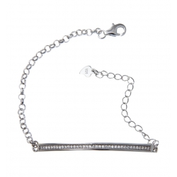 Bracelet argent 4,61g zircons 19cm