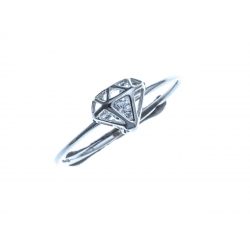 Bague argent 0,9g  zircons - T 50 à 60