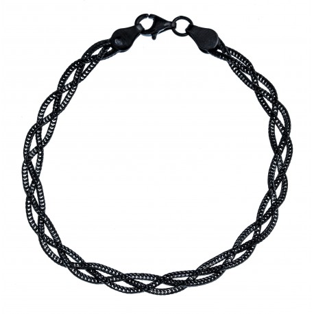 Bracelet en argent noir 3,5g - 18 cm