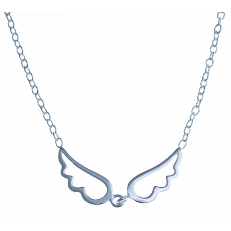 Collier argent  3g "ailes d'ange" - 38+5 cm