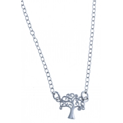 Collier en argent rhodié 3g "arbre de vie" - 42 + 3 cm