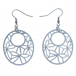 Boucles d'oreilles - acier blanc