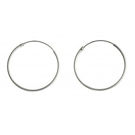 Créoles argent 0,9g  1x25 mm