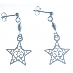 Boucles d'oreille en argent 1,4g "étoile"