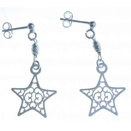 Boucles d'oreille en argent 1,4g "étoile"