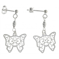 Boucles d'oreille en argent 1,5g "papillon"