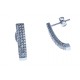 Boucles d'oreille en argent rhodié 3,7g - zircons